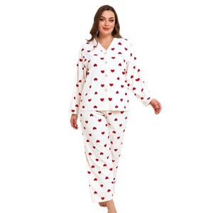 <span class=keywords><strong>Pigiama</strong></span> Autunnale da <span class=keywords><strong>Donna</strong></span> Taglia Grande, Maniche Lunghe in Raso con Logo Frontale, Comodo e Traspirante, Pantaloni Casual con Vita Elastica - Product Image 5