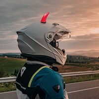 2 pièces de klaxons pour casque de moto, LED, rechargeables par USB