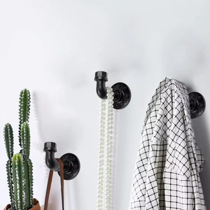 工業用パイプ製コートラック、素朴な<span class=keywords><strong>DIY</strong></span>壁掛け式洋服ハンガー、玄関、ガレージ、小売店のディスプレイ用、カスタムサイズ/カラー - Product Image 1