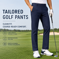 Pantalons de golf droits sur mesure 30-40, pantalons de parcours extensibles 4 directions OEM ODM