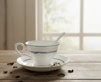 Service à thé en porcelaine fine avec coffret cadeau, tasses à espresso et latte avec anse, trouvez des tasses à thé en porcelaine fine