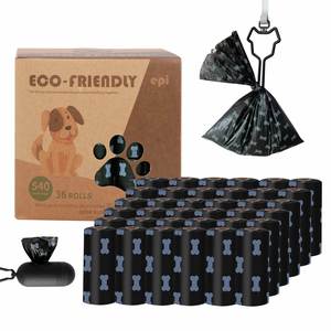 Sacs à déjections canines biodégradables en soie noire de 1,5 mil, portables, écologiques, personnalisables, pour la vente en gros (OEM) - Product Image 6