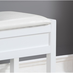 Rouen <strong>Seating</strong> <strong>Bench</strong> <strong>with</strong> Shoe <strong>Storage</strong>, White - Product Image 4