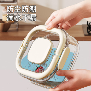 Multi Tiered Food <b>Storage</b> <b>Container</b> With Compartments Stackable Seal Lid For Fridge Organizer Size M - Product Image 2