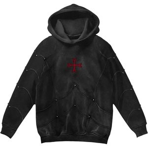 Sudadera con capucha bordada personalizada, 350GSM, algodón, transpirable, cálida, talla real, para hombre y mujer - Product Image 2