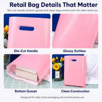 Sacs de marchandises au détail en plastique brillant pour les petites entreprises Sacs à provisions au détail pour les magasins et plus de plastique réutilisable