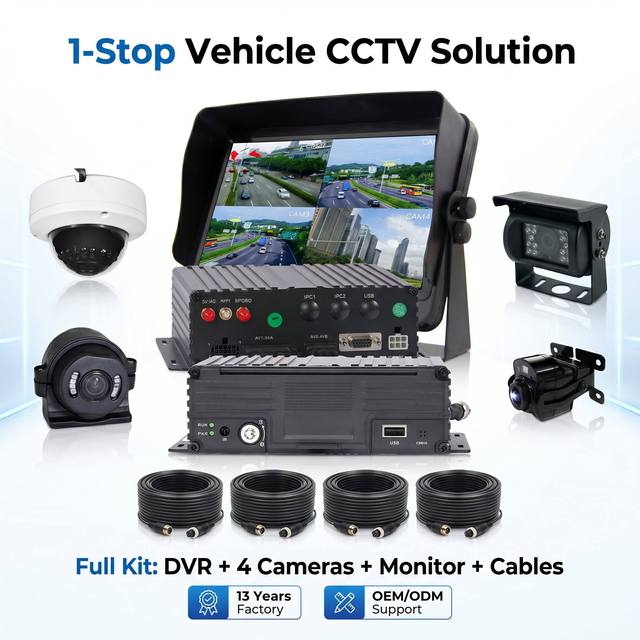 High Quality 1080P 4G/3G Mobile DVR 4-Channel Car Camera with Sim Card Digital Video Recorder