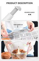 Hachoir manuel portable en acier inoxydable, broyeur magique pour ail, herbes, légumes, viande et aliments – Offre spéciale