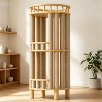 Tour d'escalade pour chat de qualité supérieure, ronde, avec plusieurs poteaux à gratter en sisal, arbre à chat pour l'activité des chats d'intérieur