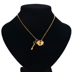 Collana Urna Commemorativa Eterna, Porta Segreto nel Cuore, Gioielli da Donna, Ciondolo a Chiave <span class=keywords><strong>in</strong></span> Acciaio Inossidabile Placcato Oro, Regalo per Cremazione - Product Image 4
