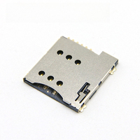 Connecteur de carte Micro SIM 6 broches ultra-mince Jinbilai 1.35/NANO, mâle/femelle, Push-Push, en acier inoxydable nickelé argenté
