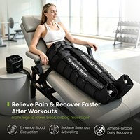 Bottes de compression, pantalons de récupération à compression d'air, masseur de jambes à 8 chambres et 6 modes pour soulager les douleurs musculaires