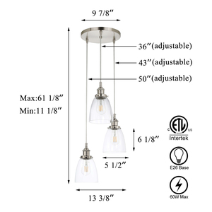 Restaurant Decoration 3 Lights Kitchen <strong>Island</strong> Pendant Hanging <strong>Lighting</strong> Fixtures Modern Pendant Light for Home - Product Image 4