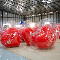 Ballon gonflable géant personnalisé en forme de cœur rouge pour fiançailles Saint Valentin mariage scène fête décoration publicité