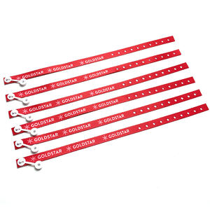 Braccialetti Promozionali Rossi per Eventi e Feste 2026 - Braccialetti Personalizzati per l'<span class=keywords><strong>Ingresso</strong></span> - Braccialetti per Eventi - Product Image 2