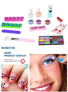 <span class=keywords><strong>Set</strong></span> di <span class=keywords><strong>trucco</strong></span> per bambini ecologici per ragazza in polvere ombretto rossetto manicure pennello cosmetico giocattoli <span class=keywords><strong>trucco</strong></span> fai da te bambini gioco per bambini - Product Image 3