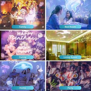 Proyector de Estrellas Oceánicas, Lámpara Nocturna LED, Proyección Galáctica de Constelaciones para Niños, Luz de Nebulosa con Rotación de 360 Grados - Product Image 2