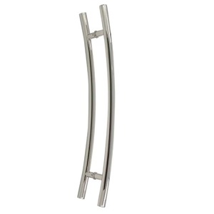 Manija de puerta tipo C de acero inoxidable curvada y redondeada de 800 mm, de doble cara, de alta resistencia, para entrada principal de vidrio - Product Image 1