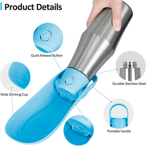 Stainless steel pet water <b>bottle</b> Leak proof <b>dog</b> travel feeder Portable drinking cup for <b>dogs</b> 750ml <b>dog</b> water <b>bottle</b> - Product Image 4