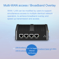 Firewall PFsense sans ventilateur, routeur logiciel, TPM 2.0, processeur quadricœur J1900, carte réseau Gigabit Ethernet, Intel 211AT, mini PC, appareil réseau