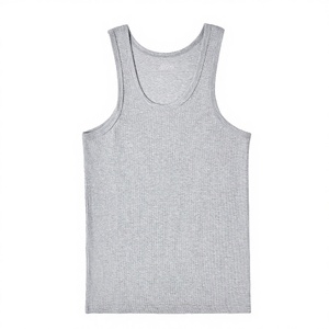 Lot de 3 débardeurs de sport blancs respirants en tricot côtelé à col en V pour homme - Product Image 3