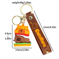 Nouveau porte-clés en silicone Capybara pour sacs à dos, petit porte-clés Capybara