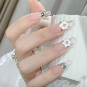 ชาร์มตกแต่งเล็บรูปดอกไม้เรซิ่น 3 มิติ สีขาว ดำ ม่วง ชมพู ประดับด้วยเพชรเทียม สำหรับตกแต่งเล็บ DIY และงานประดิษฐ์เคสมือถือ - Product Image 4