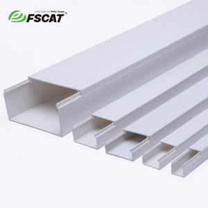 Fscat การเดินสายไฟพีวีซีมีกาวในตัวท่อลวดตกแต่งสี่เหลี่ยมสำหรับการจัดการสายในร่ม V-0 UL94 (สีขาว) - Product Image 3
