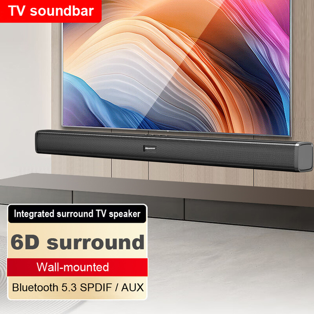 2.0 Ch Stereo for Wall Mount 4-Speaker Soundbar Home Theater System for TV High Quality Audio Experience