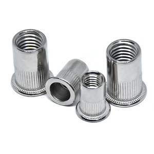 Tuerca de remache de cabeza plana Insertar Tuerca ciega Remache de aluminio Tuerca de remache de acero al carbono - Product Image 1