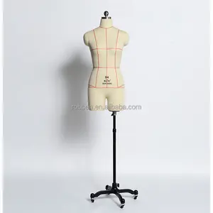 Supporto per <span class=keywords><strong>Torso</strong></span> mezzo corpo a forma di abito femminile per sarti con linee di misurazione manichino per sarto Gatment - Product Image 1