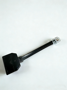 ขั้วต่อตัวผู้ 1 ตัวกับขั้วต่อตัวเมีย 2 ตัว/75 มม. สีดำ 6P6C/RJ12-6P-6C รูสี่เหลี่ยม / ขั้วต่อคริสตัล FU - Product Image 1