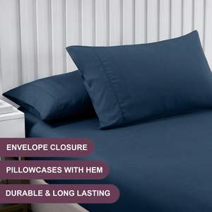 Luxury 1600 TC Softness <strong>Deep</strong> Pocket Bedding <strong>Sheet</strong> Set 3pc <strong>Fitted</strong> <strong>Sheets</strong> Set - 1 <strong>Fitted</strong> <strong>Sheet</strong> and 2 Pillowcases - Product Image 3