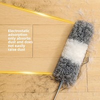 Mini-plumeau en microfibre avec manche télescopique, plumeau en plumes de poulet, brosses de nettoyage