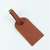 Étiquette de bagage de voyage personnalisée en cuir vegan Saffiano, lettres personnalisées, cadeau, étiquette de valise en similicuir, étiquette de nom