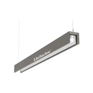 Liteharbor pingente de ponta alta, estilo moderno, 120v ~ 277v, montado, 40w/80w, envoltório led/luz linear