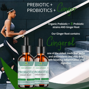 Gotas Líquidas de Jengibre Probiótico Orgánico OEM/ODM de Fábrica MY, 8 Cepas para la Salud Intestinal Inmunológica y Apoyo a la Digestión, Vegano, Sin Azúcar, 24 Meses - Product Image 4