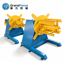 Dérouleur manuel de bobines d'acier GrandForce 3-10 tonnes avec garantie de 3 ans pour tôles de toiture et machines de profilage de profilés métalliques