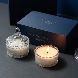 Wholesale Custom Aromatic <strong>Oud</strong> Nordic Scented <strong>Candle</strong> in Transparent Glass Jar - Product Image 3