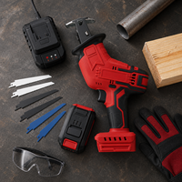 Scie sauteuse sans fil rechargeable 18V, outil de coupe portable pour le bois, le métal, les tuyaux, l'élagage et les travaux de démolition