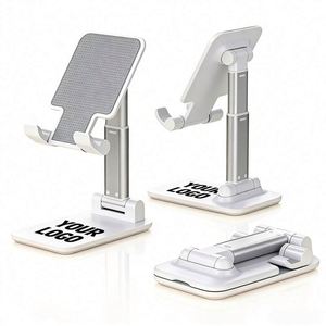 Adjustable Plastic Desktop Logo Wholesale Business Gift Foldable Mobile Phone Mount <b>Stand</b> Holder Custom Promotional Gifts - Product Image 1