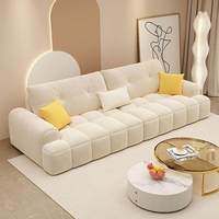 Sofá de Tela Suave para Sala de Estar, Muebles de Alta Gama, Diseño Moderno, Sofá de Esquina Lujoso para el Hogar