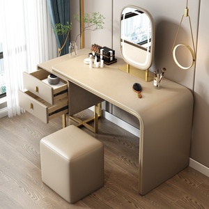 Table de maquillage moderne à succès, style crème simple avec miroir intelligent et design rétractable, <span class=keywords><strong>coiffeuse</strong></span> de rangement multicolore - Product Image 1
