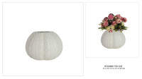 Vase à fleurs de luxe moderne en céramique blanche, poterie de mer, vente en gros,
