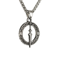 Yunnique Guangzhou Collier pour homme en acier inoxydable, pendentif Scarabée du Zodiaque, style Punk, gravure en relief, sertissage clos, motif animal du zodiaque