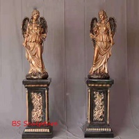 Statue de femme en bronze 'Le rêve de Clio', patine bleue, taille réelle, sculpture d'art pour la maison et le jardin