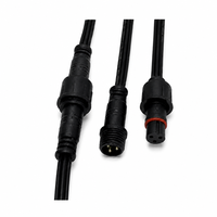 Câble connecteur étanche M12 3 broches mâle-femelle IP68 pour éclairage de Noël permanent et bande LED extérieure