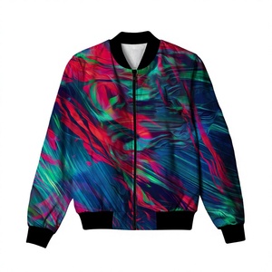Custom Men's & Women's Stand <b>Varsity</b> <b>Jacket</b> K-VJ-188 Colorful Abstract Fitness Design Winter Polyester Fleece Embroidery - Product Image 2