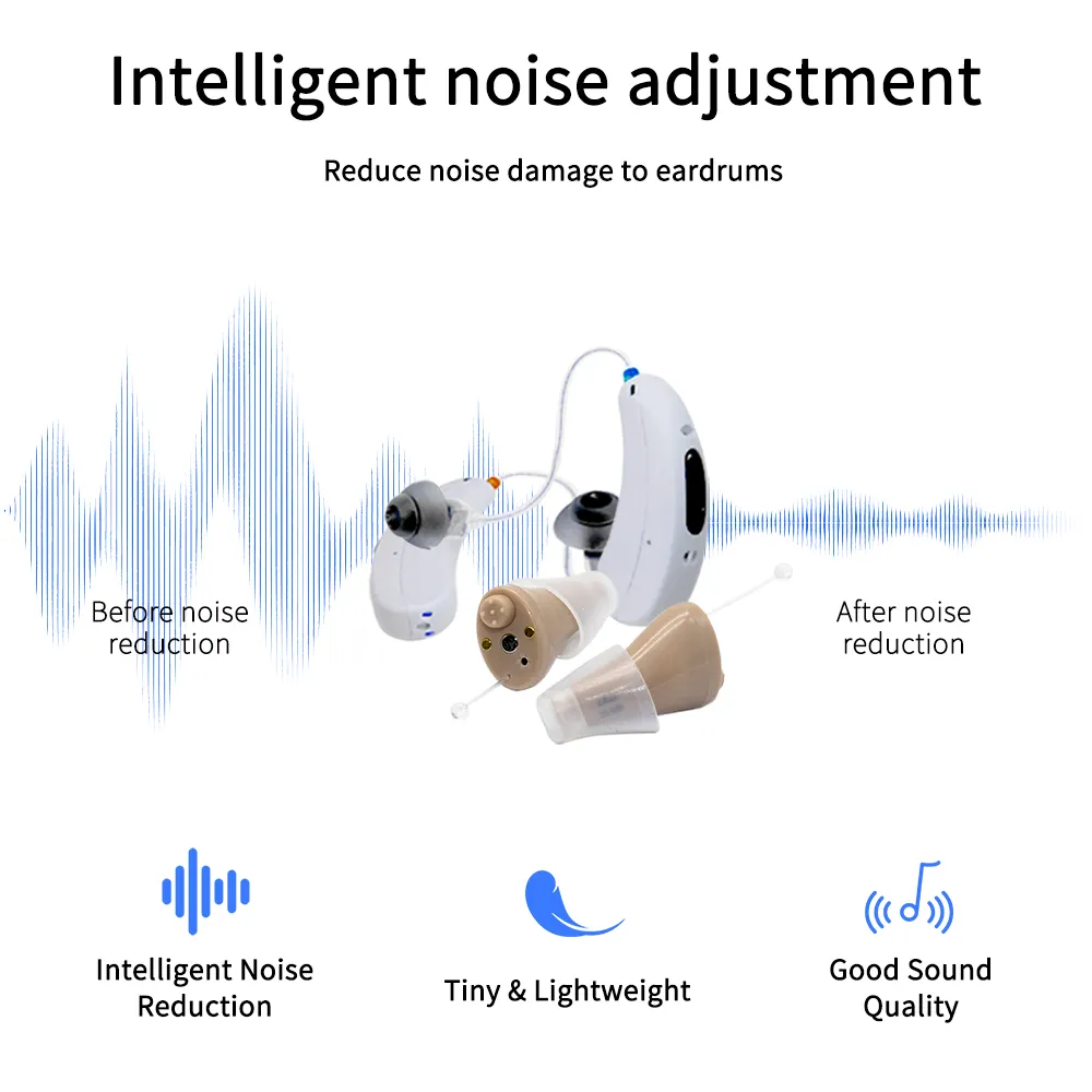 من المصنع مباشرة مساعدات سماع للمسنين مصغرة ذكية للتحكم في التطبيق مساعدات سماع