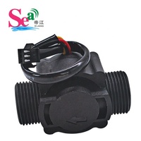 Pengukur aliran G3/4 FS300A Sensor aliran efek Hall sinyal NPN 1-60L 1.8 - 5.5V dengan LCD-S Flowmeter Air daya baterai Digital